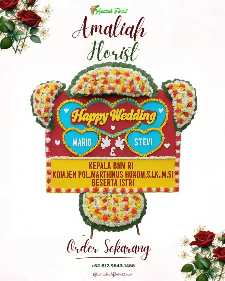 Papan Bunga Pernikahan Tihu
